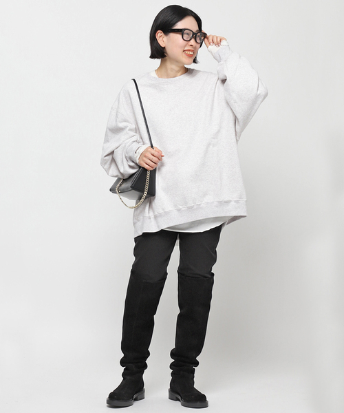 AP STUDIO(エーピーストゥディオ)の「PRINT SWEAT PULLOVER(スウェット・レディース・グレー・FREE)」の4枚目の写真