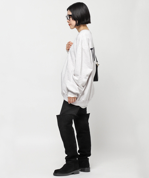 AP STUDIO(エーピーストゥディオ)の「PRINT SWEAT PULLOVER(スウェット・レディース・グレー・FREE)」の5枚目の写真