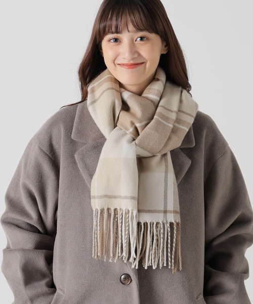 Honeys（ハニーズ）の「大きめチェック柄マフラー（マフラー）」 - WEAR