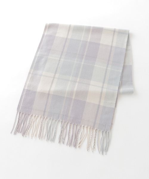 Honeys（ハニーズ）の「大きめチェック柄マフラー（マフラー・レディース・ピンク系その他2/ブルー系その他/グレー系その他2/グレー系その他/ベージュ系その他/サックスブルー系1/ネイビー系/サックスブルー系/ピンク系その他・FREE）」の15枚目の写真