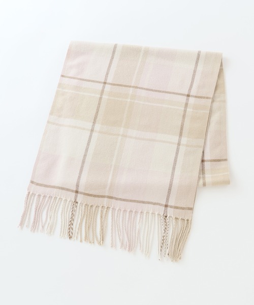 Honeys（ハニーズ）の「大きめチェック柄マフラー（マフラー・レディース・ピンク系その他2/ブルー系その他/グレー系その他2/グレー系その他/ベージュ系その他/サックスブルー系1/ネイビー系/サックスブルー系/ピンク系その他・FREE）」の16枚目の写真