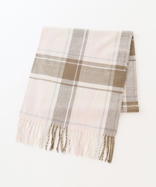 Honeys（ハニーズ）の「大きめチェック柄マフラー（マフラー・レディース・ピンク系その他2/ブルー系その他/グレー系その他2/グレー系その他/ベージュ系その他/サックスブルー系1/ネイビー系/サックスブルー系/ピンク系その他・FREE）」の17枚目の写真