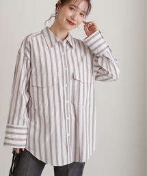N.（N. Natural Beauty Basic） | ◆アウトポケットストライプシャツ(シャツ/ブラウス)
