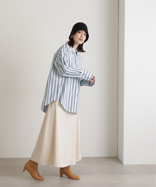 N.(N. Natural Beauty Basic)(エヌエヌナチュラルビューティーベーシック)の「◆アウトポケットストライプシャツ(シャツ/ブラウス・レディース・ブルー系その他/ブルー系その他2/ピンク系その他・MEDIUM)」の7枚目の写真