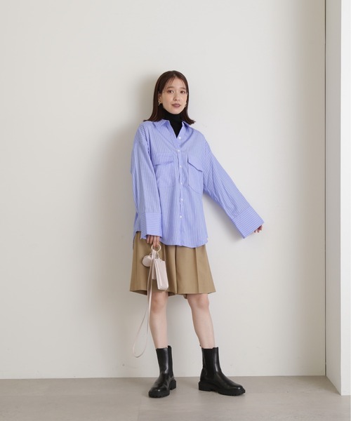 N.(N. Natural Beauty Basic)(エヌエヌナチュラルビューティーベーシック)の「◆アウトポケットストライプシャツ(シャツ/ブラウス・レディース・ブルー系その他/ブルー系その他2/ピンク系その他・MEDIUM)」の15枚目の写真