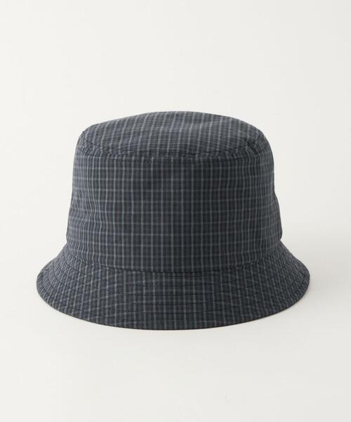 green label relaxing(グリーンレーベルリラクシング)の「GLR ミニ チェック バケットハット(ハット・メンズ・ネイビー/ベージュ・FREE)」の3枚目の写真