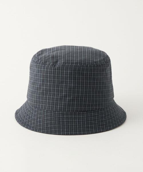 green label relaxing(グリーンレーベルリラクシング)の「GLR ミニ チェック バケットハット(ハット・メンズ・ネイビー/ベージュ・FREE)」の5枚目の写真