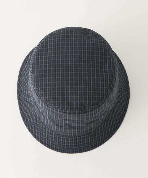 green label relaxing(グリーンレーベルリラクシング)の「GLR ミニ チェック バケットハット(ハット・メンズ・ネイビー/ベージュ・FREE)」の6枚目の写真