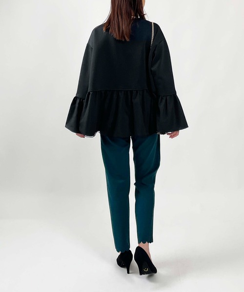 PICCIN(ピッチン)の「【WEB限定】ダンボールニット 裾&袖チュール 長袖プルオーバー(Tシャツ/カットソー・レディース・オフホワイト/チャコールグレー/ブラック・M/L)」の20枚目の写真