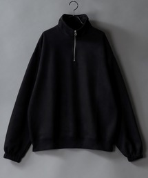 half zip cut suede big pullover /ハーフジップ カットスウェード ビッグプルオーバー