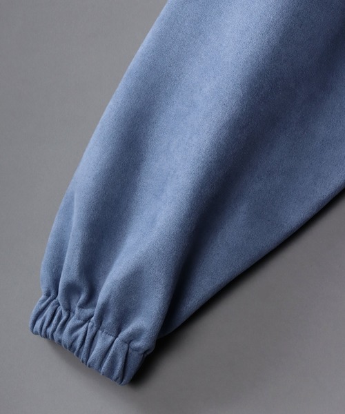 SITRY(シトリー)の「half zip cut suede big pullover /ハーフジップ カットスウェード ビッグプルオーバー(スウェット・メンズ・ブラック/サックスブルー/チャコールグレー/オフホワイト・M/L/XL)」の7枚目の写真