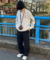 kaoyorinakami（カオヨリナカミ）の「flower logo knit