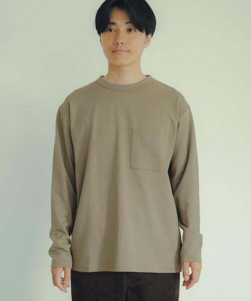 ITEMS URBANRESEARCH（アイテムズ アーバンリサーチ）の「発熱機能 ナガソデムジカットソー（Tシャツ/カットソー・メンズ・ブルー/モカ/ホワイト/ブラック・MEDIUM/LARGE）」の7枚目の写真