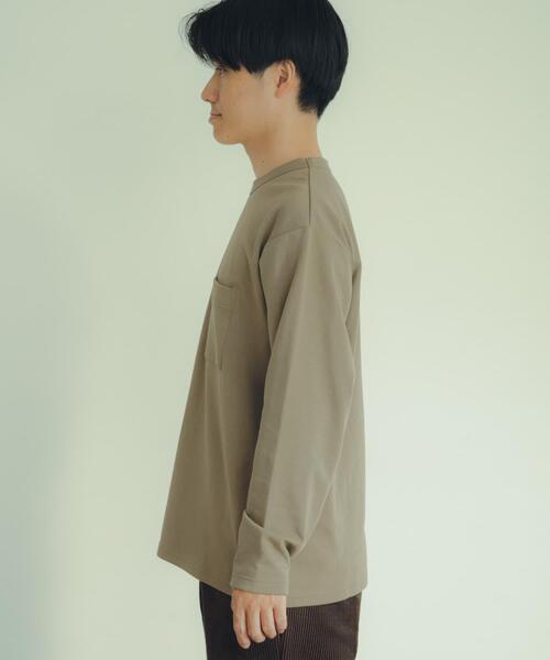 ITEMS URBANRESEARCH（アイテムズ アーバンリサーチ）の「発熱機能 ナガソデムジカットソー（Tシャツ/カットソー・メンズ・ブルー/モカ/ホワイト/ブラック・MEDIUM/LARGE）」の8枚目の写真