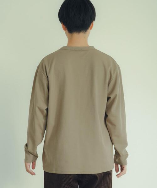 ITEMS URBANRESEARCH（アイテムズ アーバンリサーチ）の「発熱機能 ナガソデムジカットソー（Tシャツ/カットソー・メンズ・ブルー/モカ/ホワイト/ブラック・MEDIUM/LARGE）」の9枚目の写真