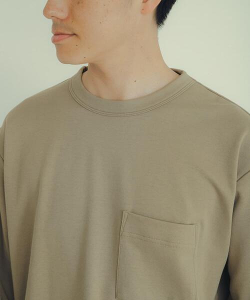 ITEMS URBANRESEARCH（アイテムズ アーバンリサーチ）の「発熱機能 ナガソデムジカットソー（Tシャツ/カットソー・メンズ・ブルー/モカ/ホワイト/ブラック・MEDIUM/LARGE）」の10枚目の写真