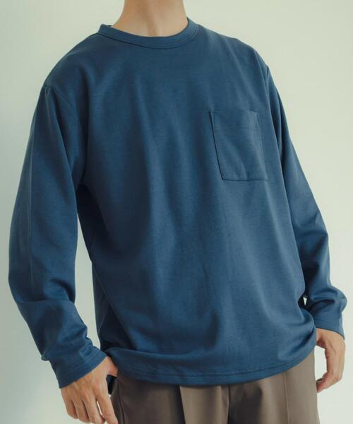 ITEMS URBANRESEARCH（アイテムズ アーバンリサーチ）の「発熱機能 ナガソデムジカットソー（Tシャツ/カットソー・メンズ・ブルー/モカ/ホワイト/ブラック・MEDIUM/LARGE）」の18枚目の写真