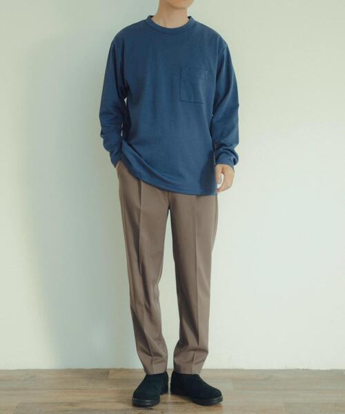 ITEMS URBANRESEARCH（アイテムズ アーバンリサーチ）の「発熱機能 ナガソデムジカットソー（Tシャツ/カットソー・メンズ・ブルー/モカ/ホワイト/ブラック・MEDIUM/LARGE）」の22枚目の写真