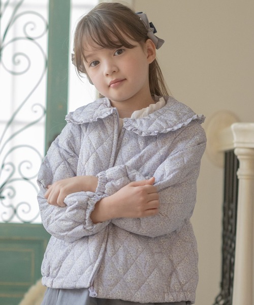 Catherine Cottage（キャサリンコテージ）の「小花柄キルトジャケット（その他アウター・キッズ・ベージュ/ライラック・160/110/120/140/130/150）」の10枚目の写真