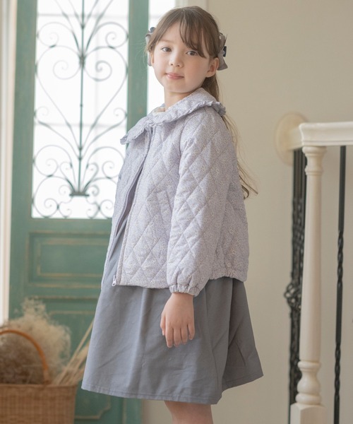 Catherine Cottage（キャサリンコテージ）の「小花柄キルトジャケット（その他アウター・キッズ・ベージュ/ライラック・160/110/120/140/130/150）」の12枚目の写真