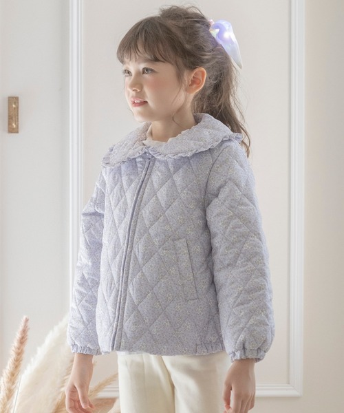 Catherine Cottage（キャサリンコテージ）の「小花柄キルトジャケット（その他アウター・キッズ・ベージュ/ライラック・160/110/120/140/130/150）」の7枚目の写真