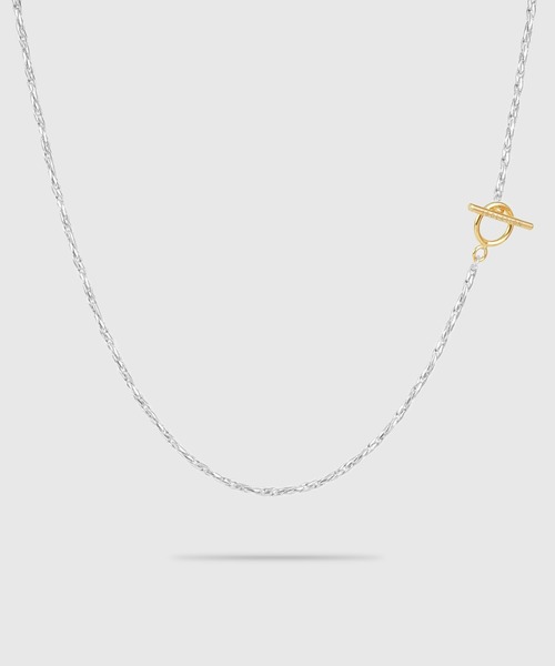 ISOLATION（アイソレーション）の「【ISOLATION / アイソレーション】SV925 TWIST CHAIN NECKLACE S / ツイストチェーン マンテルネックレス シルバー925（ネックレス・レディース・シルバー/シルバー×ゴールド・45cm/40cm）」の16枚目の写真