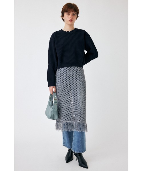 MOUSSY(マウジー)の「OVERSIZED ニット(ニット/セーター・レディース・ピンク/ライム/ネイビー/オレンジ系その他・FREE)」の6枚目の写真