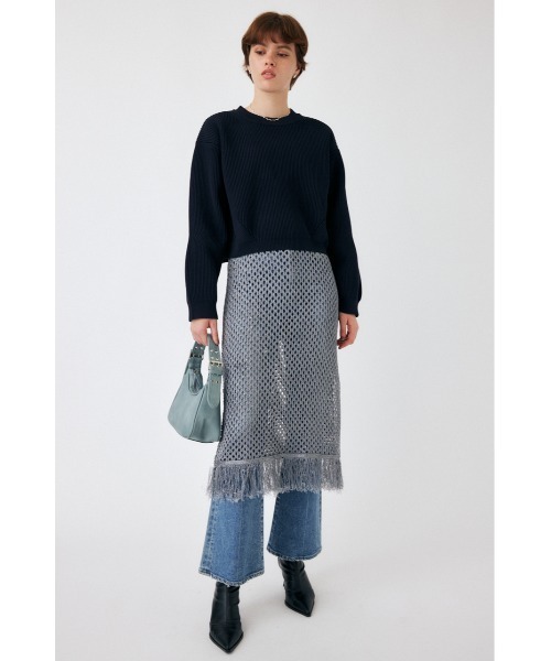 MOUSSY(マウジー)の「OVERSIZED ニット(ニット/セーター・レディース・ピンク/ライム/ネイビー/オレンジ系その他・FREE)」の8枚目の写真