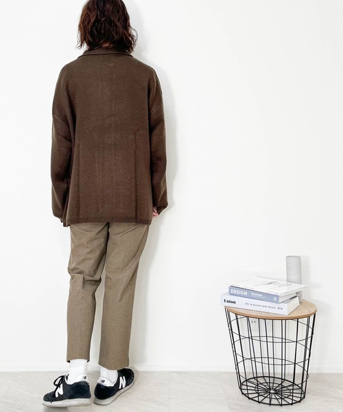 Anytime Songs（エニータイムソングス）の「フラワージャガード柄 襟付きカーディガン（カーディガン/ボレロ・メンズ・グリーン/ブラウン/ブラック・MEDIUM/LARGE/X-LARGE）」の17枚目の写真