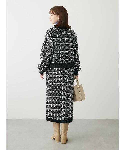 Furryrate（ファーリーレート）の「・furry　rate　ツィードラメニットスカート（スカート・レディース・ブラック/オレンジ・FREE）」の5枚目の写真