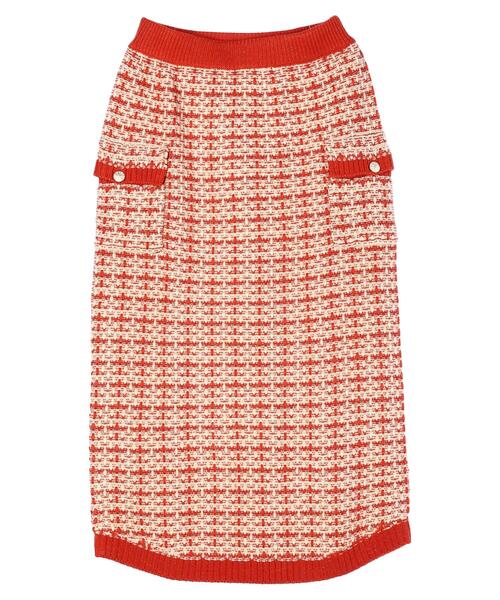 Furryrate（ファーリーレート）の「・furry　rate　ツィードラメニットスカート（スカート・レディース・ブラック/オレンジ・FREE）」の10枚目の写真