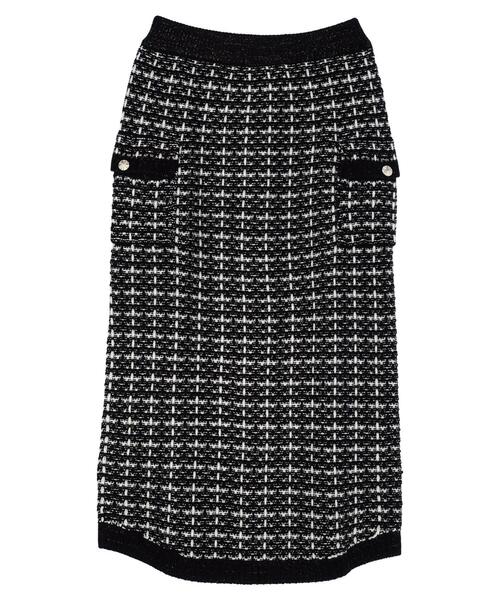 Furryrate（ファーリーレート）の「・furry　rate　ツィードラメニットスカート（スカート・レディース・ブラック/オレンジ・FREE）」の18枚目の写真