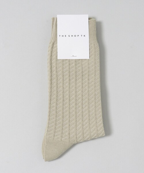 THE SHOP TK （ザ ショップ ティーケー ）の「◆シャドーチェック柄ソックス（ソックス/靴下・メンズ・ブラック/ライトベージュ/ブルー系その他/ブラック系3・00）」の5枚目の写真