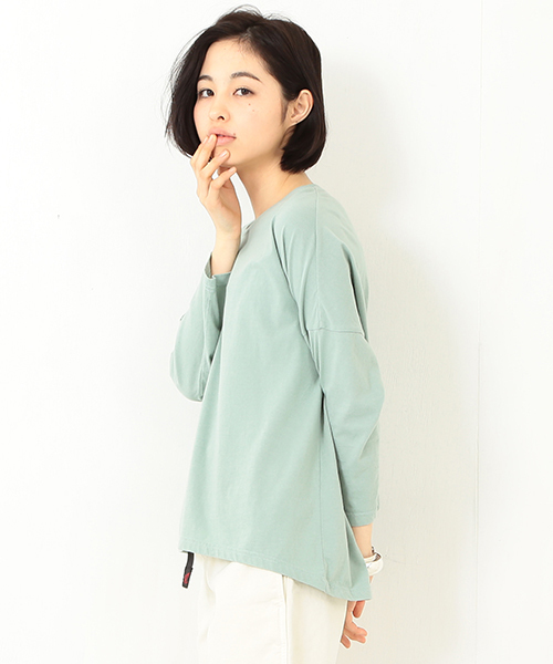 BEAMS BOY（ビームスボーイ）の「BEAMS BOY / ドロップショルダー 裾ラウンド7分袖 0101CL（Tシャツ/カットソー・レディース・グリーン系その他・ONE SIZE）」の7枚目の写真