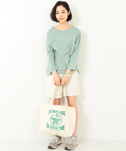 BEAMS BOY（ビームスボーイ）の「BEAMS BOY / ドロップショルダー 裾ラウンド7分袖 0101CL（Tシャツ/カットソー・レディース・グリーン系その他・ONE SIZE）」の9枚目の写真