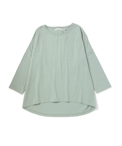 BEAMS BOY（ビームスボーイ）の「BEAMS BOY / ドロップショルダー 裾ラウンド7分袖 0101CL（Tシャツ/カットソー・レディース・グリーン系その他・ONE SIZE）」の3枚目の写真