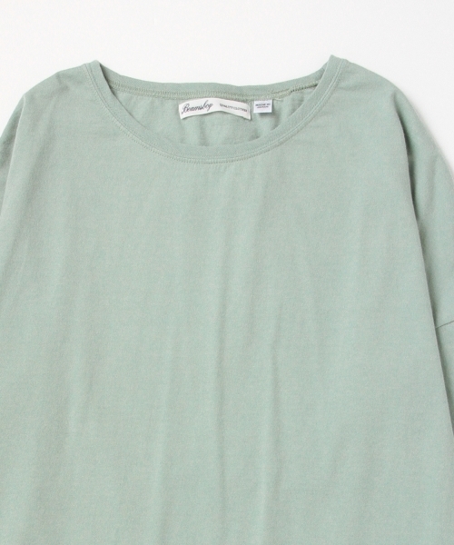 BEAMS BOY（ビームスボーイ）の「BEAMS BOY / ドロップショルダー 裾ラウンド7分袖 0101CL（Tシャツ/カットソー・レディース・グリーン系その他・ONE SIZE）」の2枚目の写真