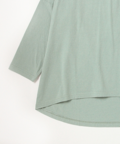 BEAMS BOY（ビームスボーイ）の「BEAMS BOY / ドロップショルダー 裾ラウンド7分袖 0101CL（Tシャツ/カットソー・レディース・グリーン系その他・ONE SIZE）」の4枚目の写真