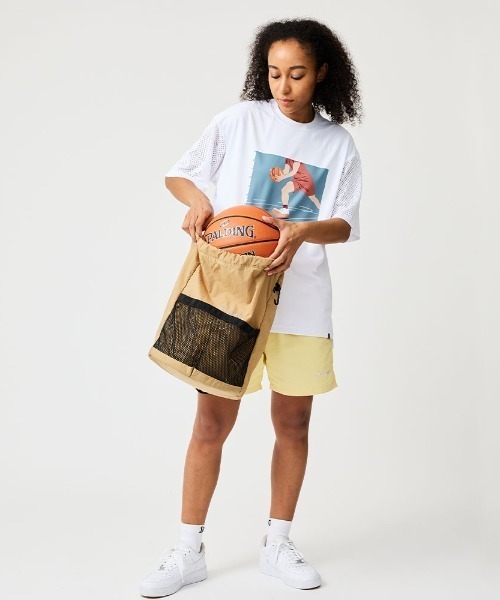 SPALDING(スポルディング)の「【SPALDING:スポルディング】キンチャクボールホルダー/ミニバッグ・ナップサック(ショルダーバッグ・メンズ・サンドベージュ/ブラック・FREE)」の12枚目の写真