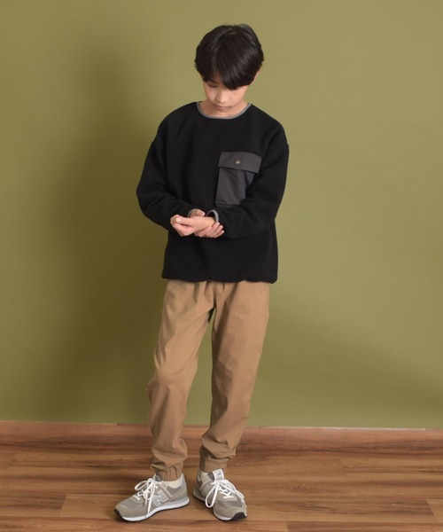 GLAZOS（グラソス）の「【あったか】スーパーストレッチ裏起毛・ジョガーパンツ（その他パンツ・キッズ・カーキ/ブラック/マルチ/ベージュ・170cm/150cm/140cm/160cm）」の5枚目の写真