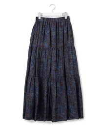 SACRA ペイズリープリントスカート SACRA｜ペイズリープリントティアードスカート