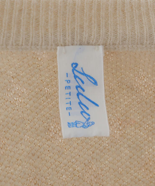 セール】petite LULU ラメジャガードカーディガン（カーディガン