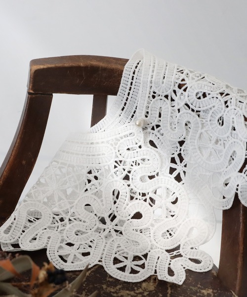antiqua（アンティカ）の「ビッグレースカラー（付け襟・キッズ・ホワイト・FREE）」の14枚目の写真