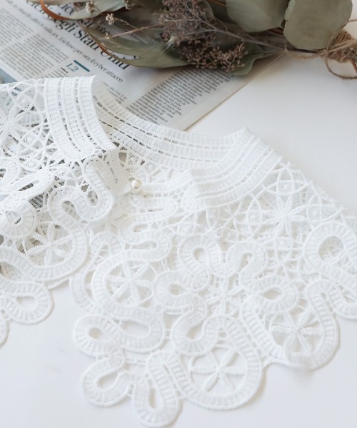 antiqua（アンティカ）の「ビッグレースカラー（付け襟・キッズ・ホワイト・FREE）」の15枚目の写真