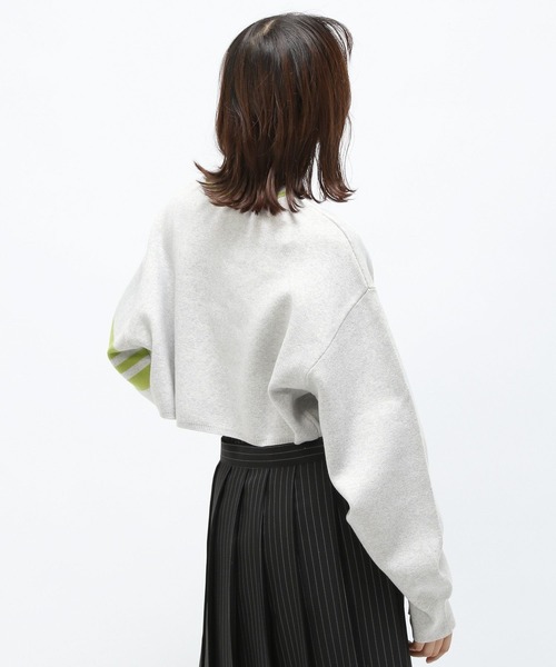 Anui（アニュイ）の「【UNISEX/選べる着丈】カレッジジャガードニットプルオーバー（ニット/セーター・レディース・ネイビー/オートミール・MEDIUM/SMALL）」の11枚目の写真