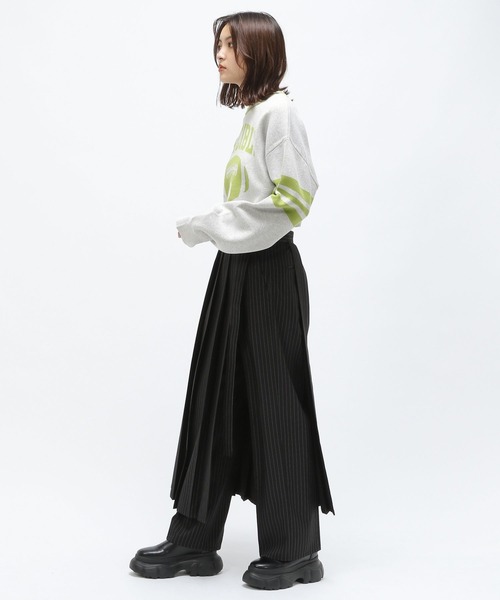 Anui（アニュイ）の「【UNISEX/選べる着丈】カレッジジャガードニットプルオーバー（ニット/セーター・レディース・ネイビー/オートミール・MEDIUM/SMALL）」の13枚目の写真