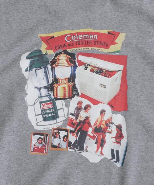 COLEMAN（コールマン）の「COLEMAN（コールマン）別注プリント裏毛クルーネックスウェット23AW（スウェット・メンズ・ダークグリーン/ネイビー/グレー/オフホワイト・S/M/L/XL）」の7枚目の写真
