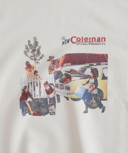 COLEMAN（コールマン）の「COLEMAN（コールマン）別注プリント裏毛クルーネックスウェット23AW（スウェット・メンズ・ダークグリーン/ネイビー/グレー/オフホワイト・S/M/L/XL）」の8枚目の写真
