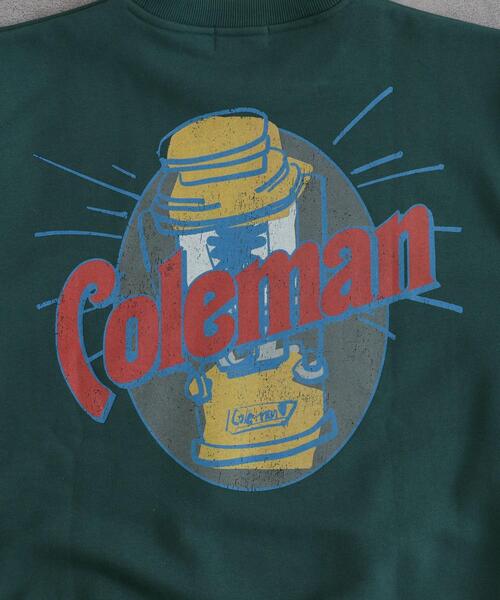 COLEMAN（コールマン）の「COLEMAN（コールマン）別注プリント裏毛クルーネックスウェット23AW（スウェット・メンズ・ダークグリーン/ネイビー/グレー/オフホワイト・S/M/L/XL）」の11枚目の写真