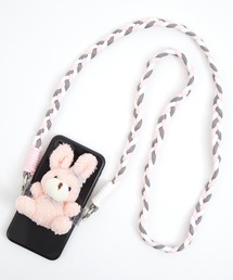 an meets zakka（アンミツザッカ）の「an meets zakka ウサギのぬいぐるみスマホショルダー（スマホケース/カバー）」